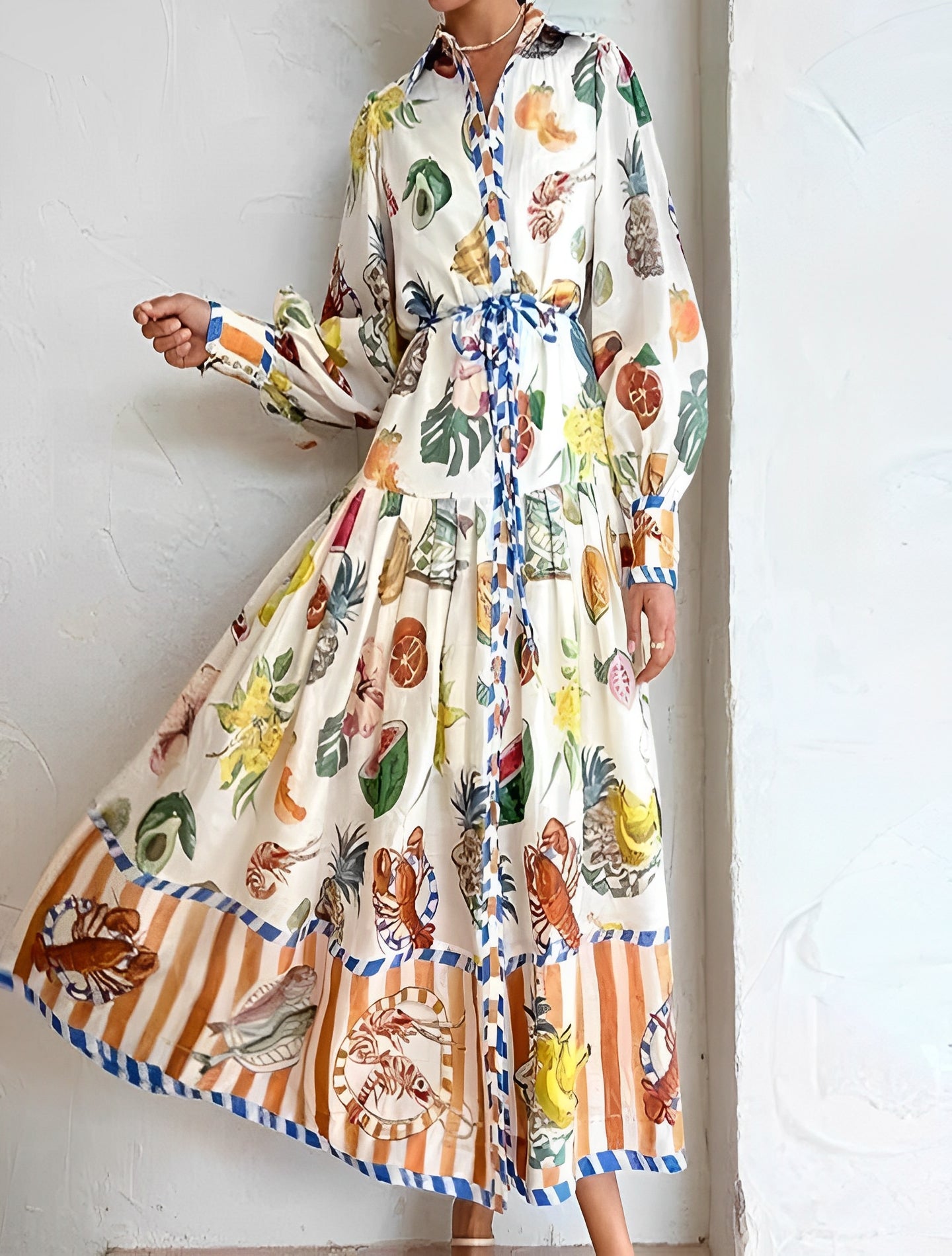 Gemma - Buntes langes Maxikleid für Damen