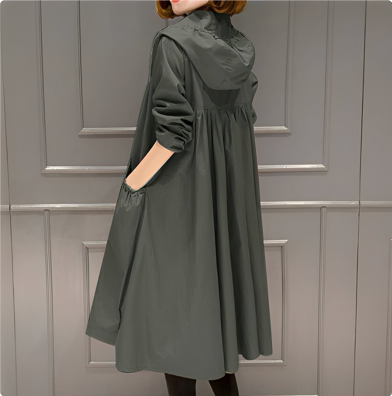 Margarette - Stilvoller Regenmantel mit Kapuze für Damen