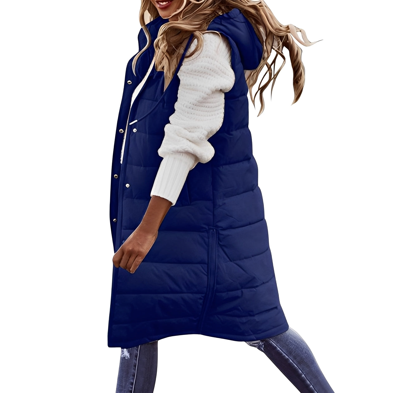 Brenna - Elegante lange Daunenjacke für Damen