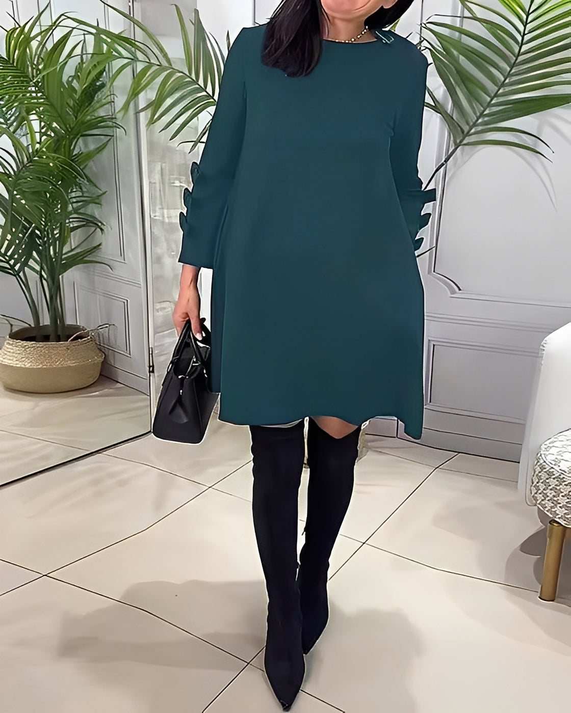 Elenora - Stilvolles Kleid mit langen Ärmeln für Damen