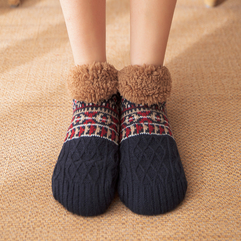 Nichole - Stilvolle, warme Anti-Rutsch-Socken für Damen