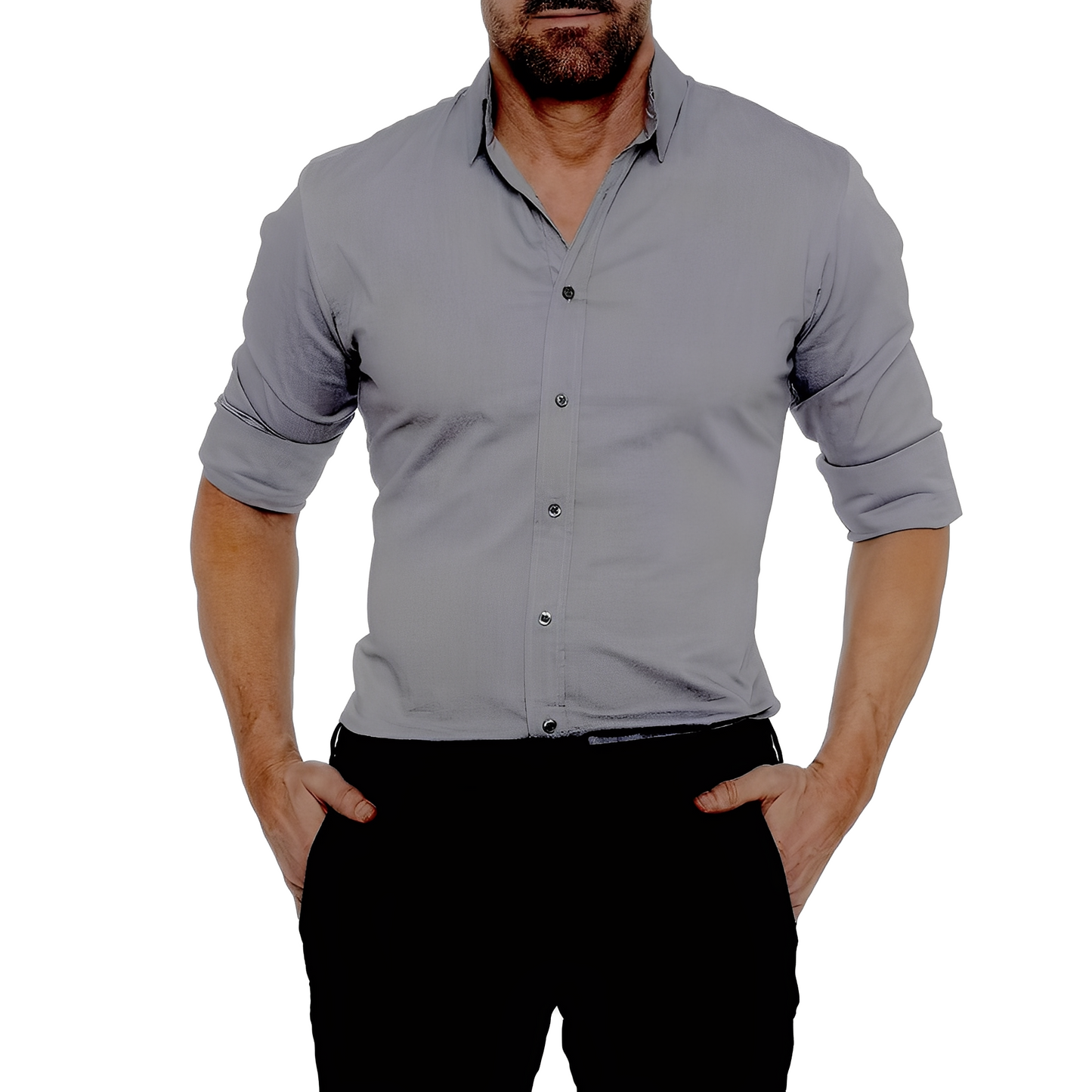 Andrew - Lässiges, formelles, knitterfreies Hemd für Herren
