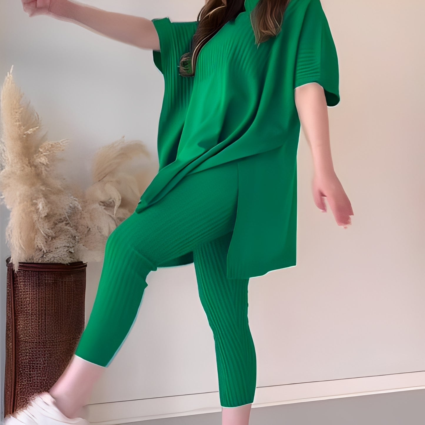 Roxanna - Lässiges, locker sitzendes zweiteiliges Strick-Set für Damen