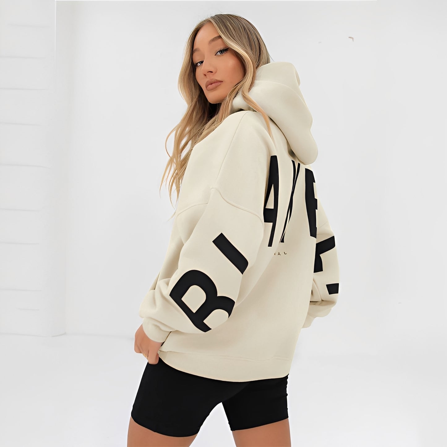 Amanda - Warme Kapuzenjacke mit trendigem Print für Damen