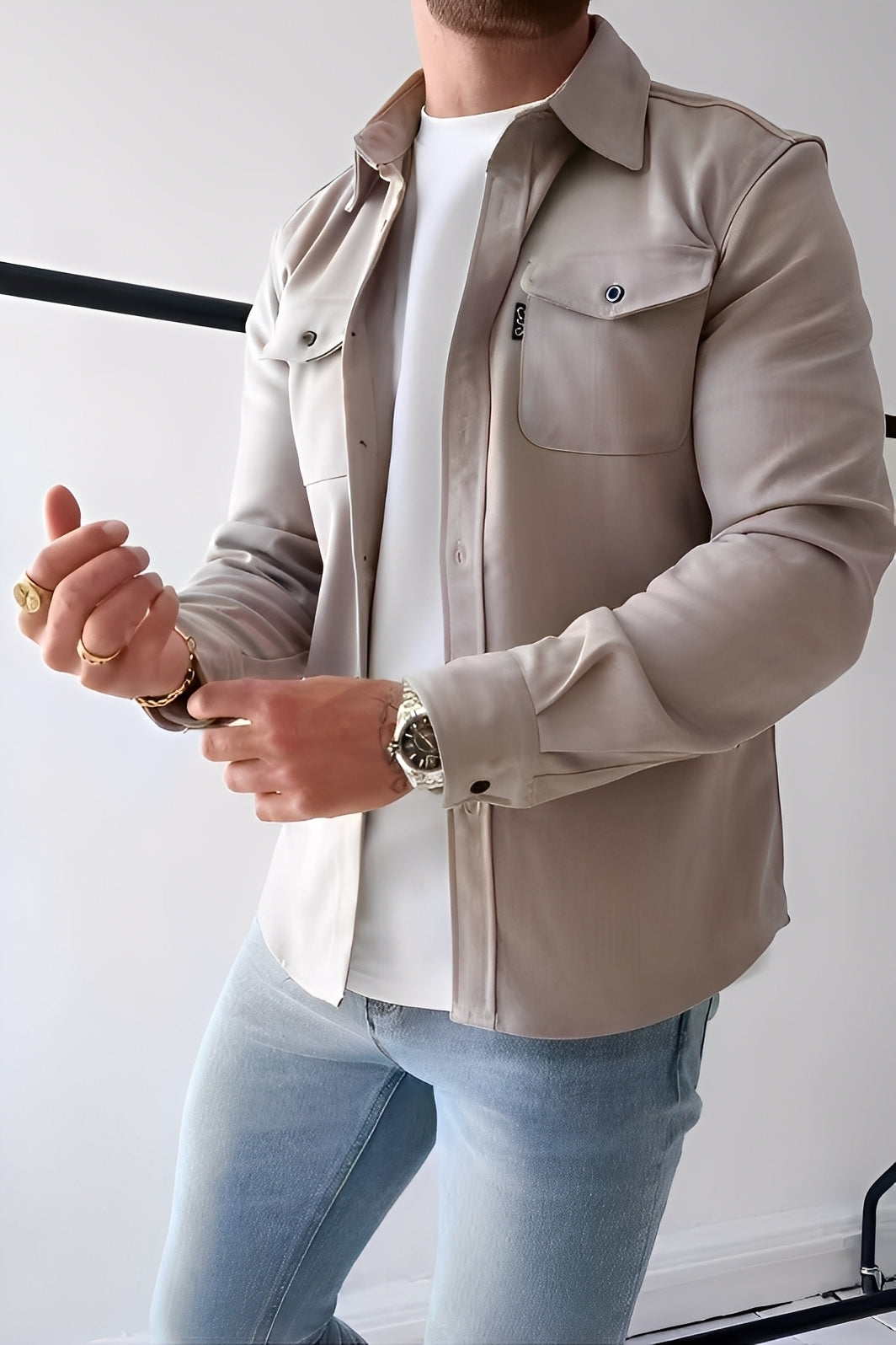 David - Lässiges Hemd mit Taschen für Herren
