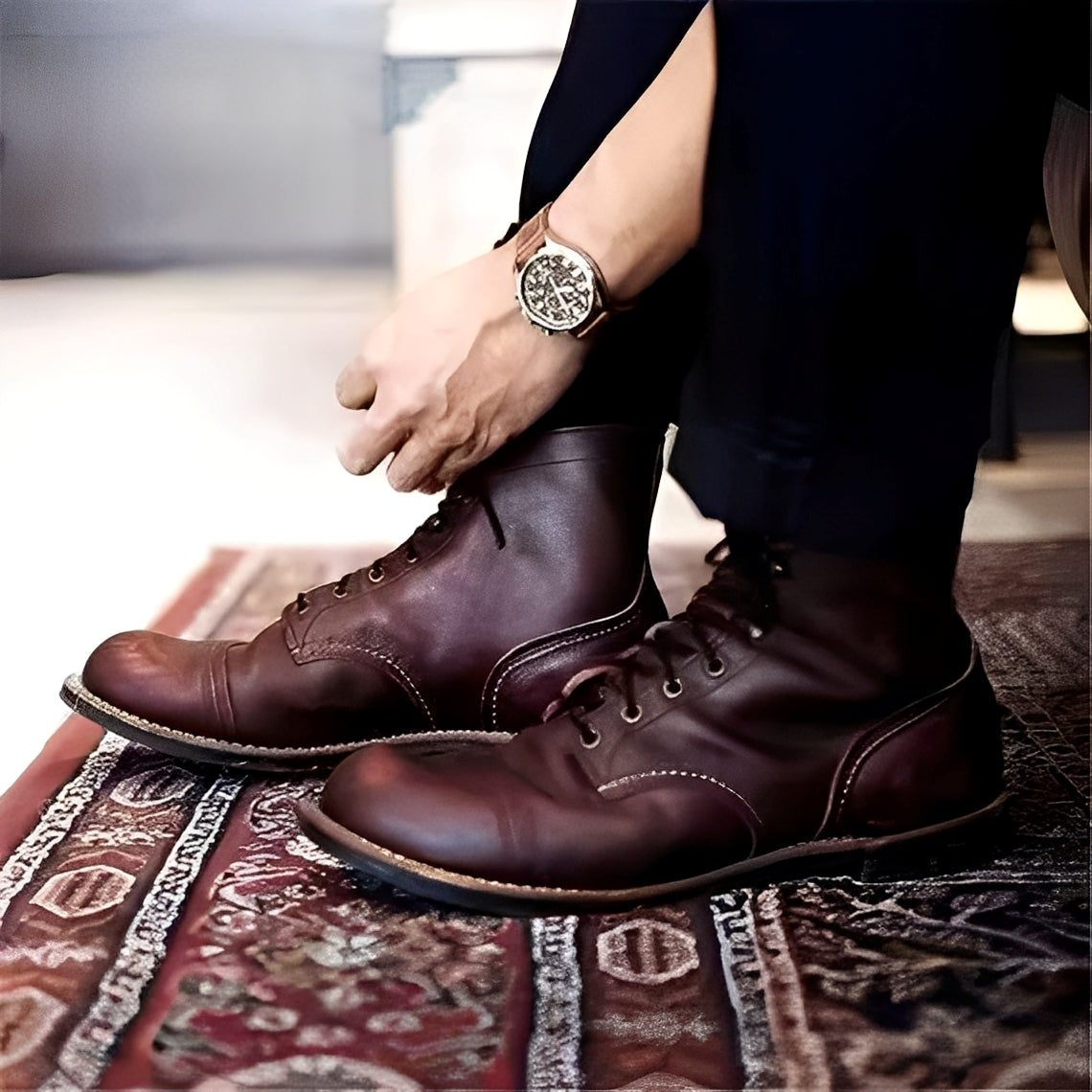 Garrick - Robuste Retro-Lederstiefel für Herren