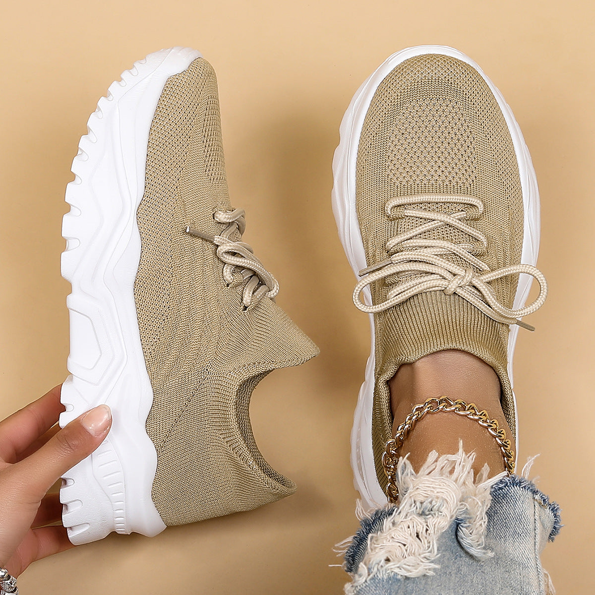 Wendi - Bequeme, lässige Fliegenwebschuhe für Damen