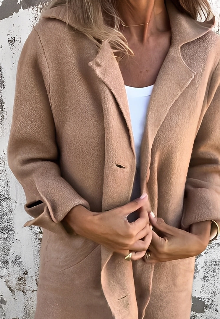 Izabelle - Lässiger langer Strickmantel für Damen