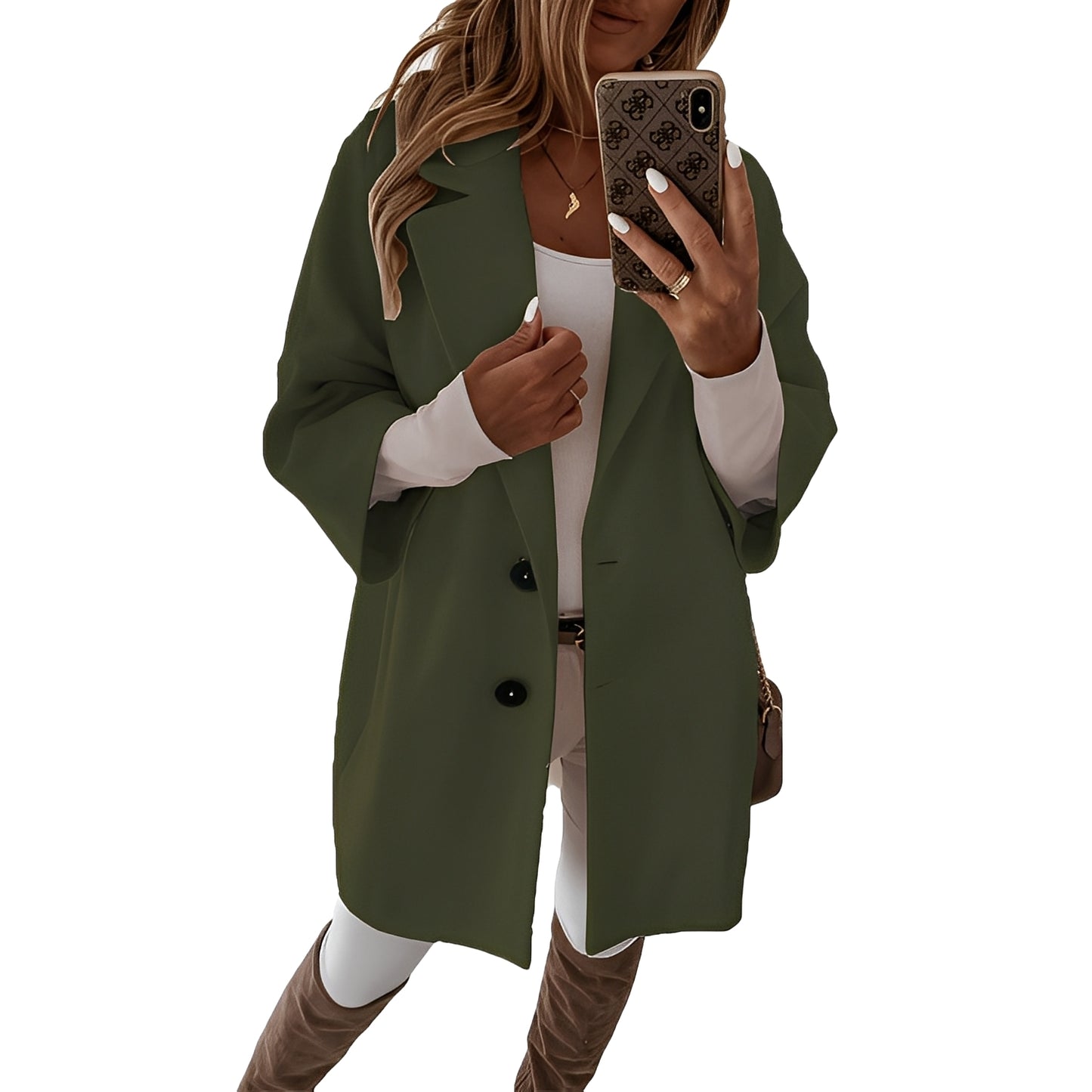 Lindsie - Locker sitzende Jacke mit Knöpfen für Damen