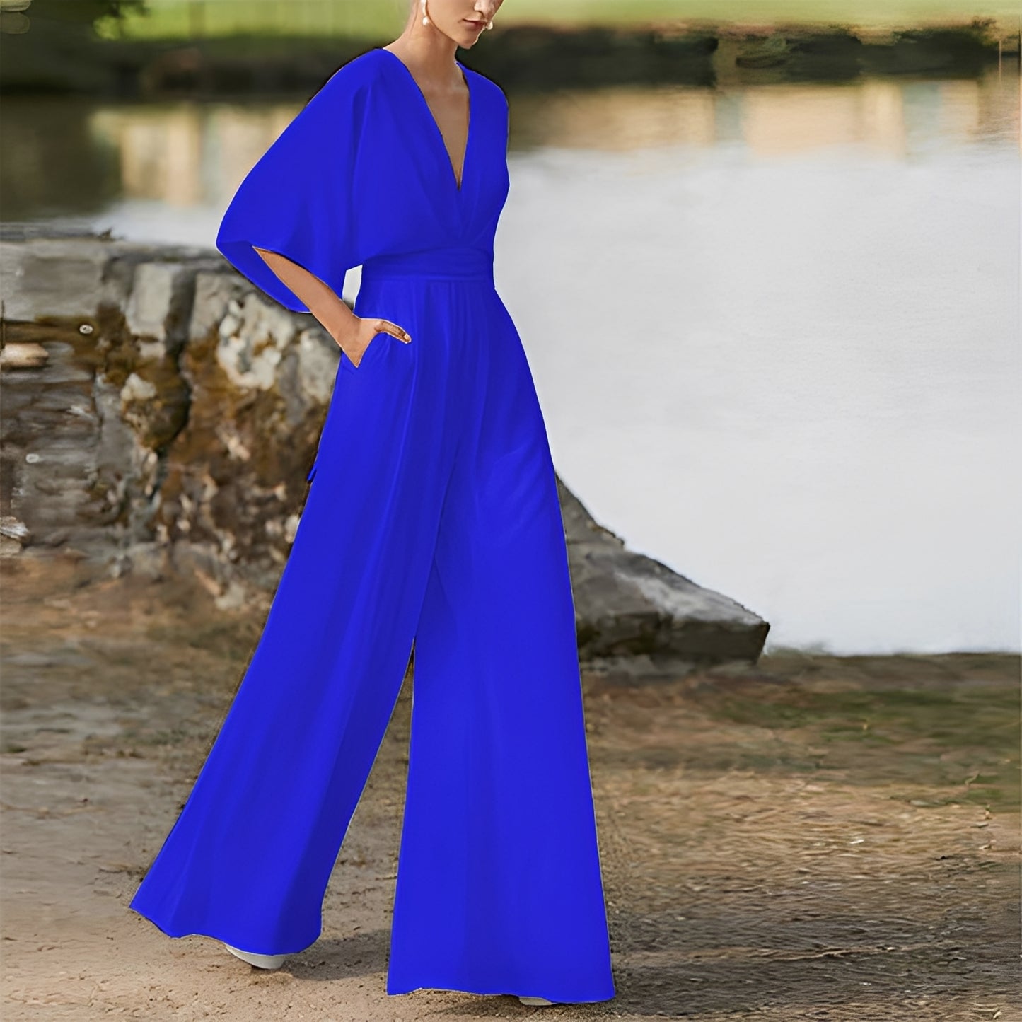 Carmella - Lockerer Jumpsuit mit hoher Taille für Damen