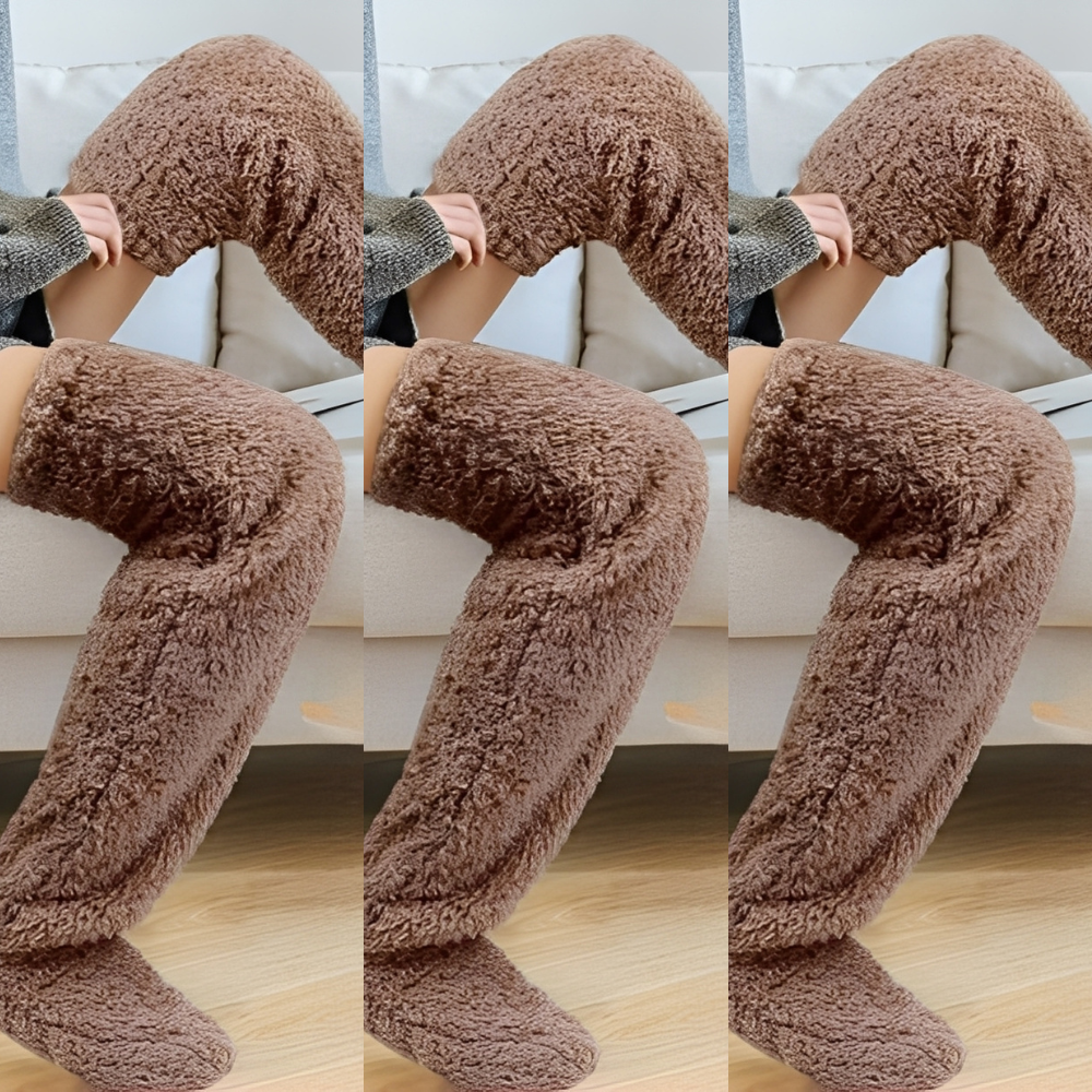 Camellia - Warme, überknielange Wintersocken für Damen