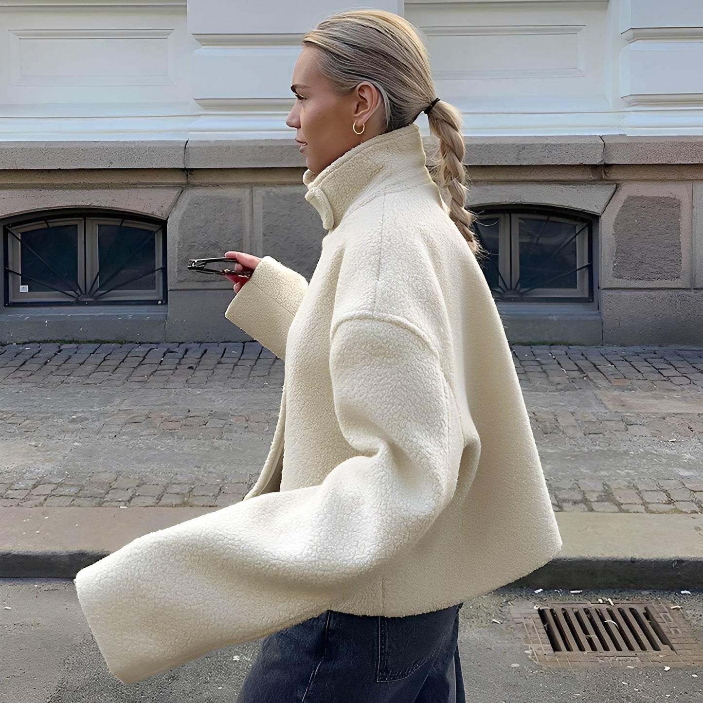 Shania - Modischer, lässiger Oversize-Fleece-Mantel für Damen