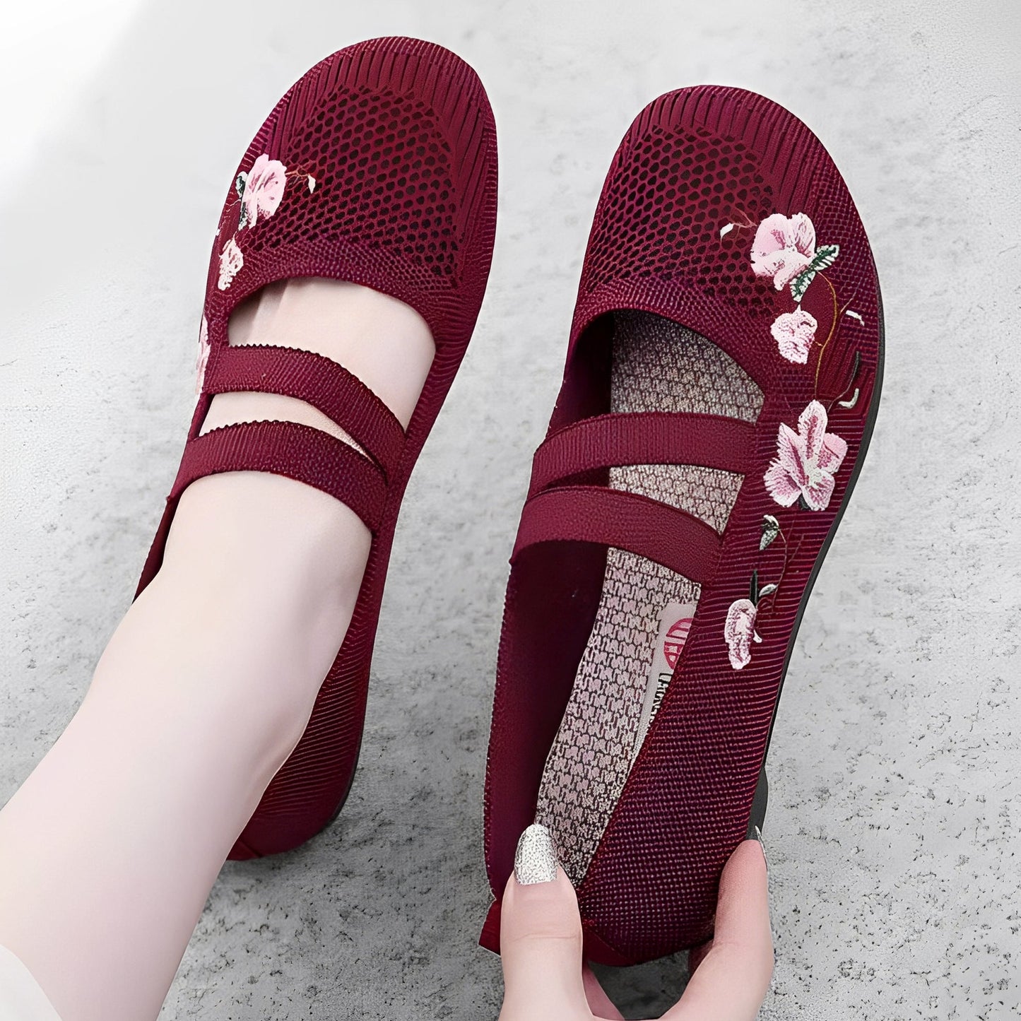 Jazmin - Lässige, atmungsaktive Schuhe mit Stickerei für Damen