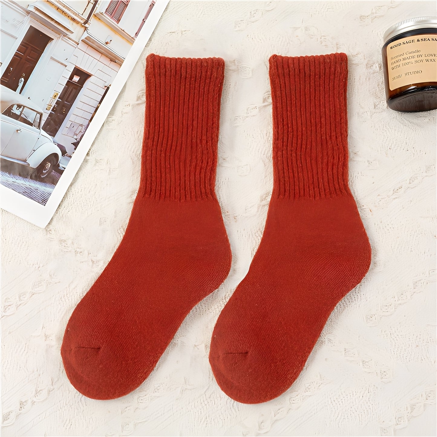 Carmella - Lässige Unisex-Socken, warm und dick