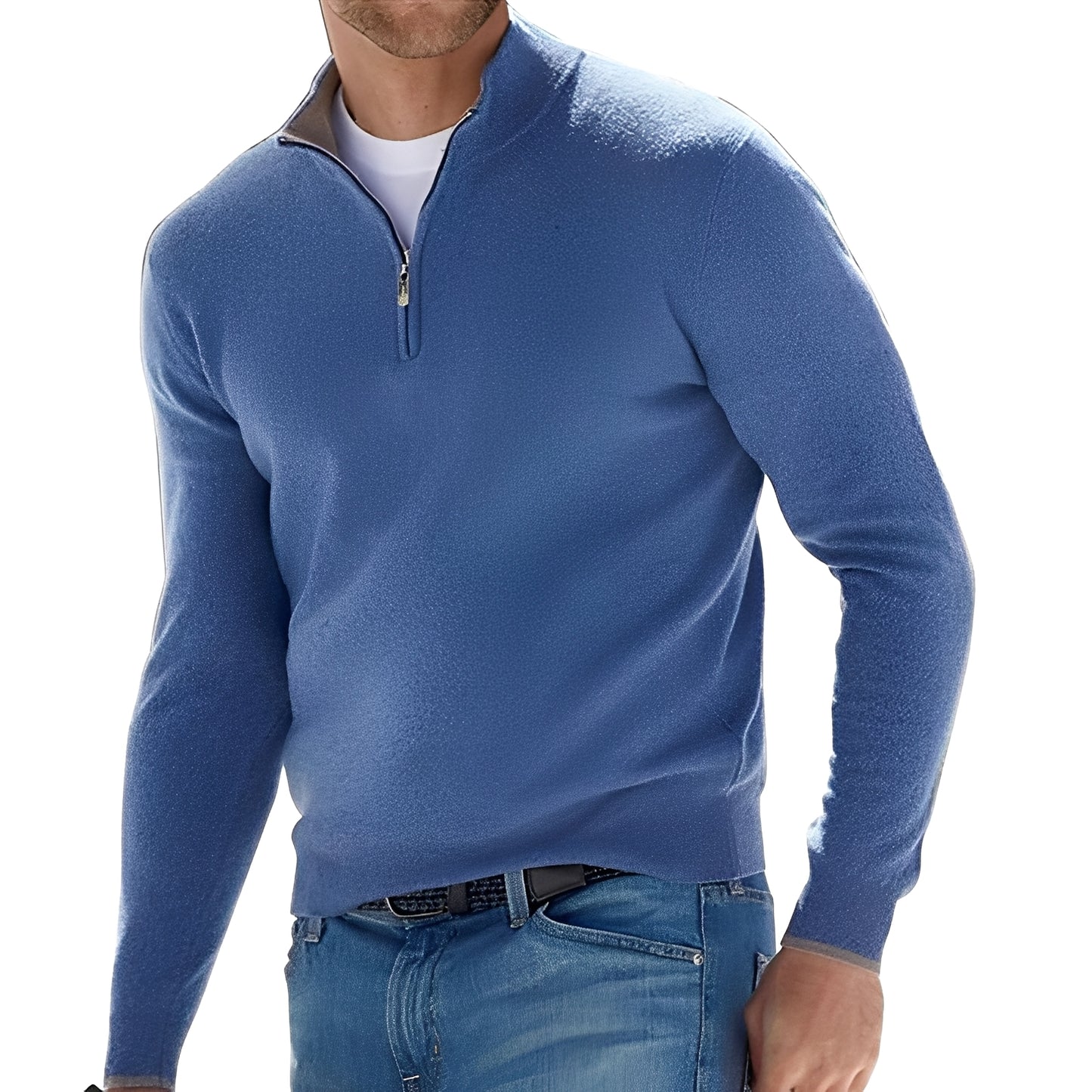 Rufus - Lässige Jacke mit Reißverschluss und hohem Kragen für Herren
