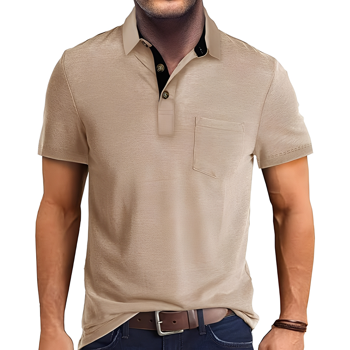 Abner - Retro-Poloshirt mit kurzen Ärmeln für Herren