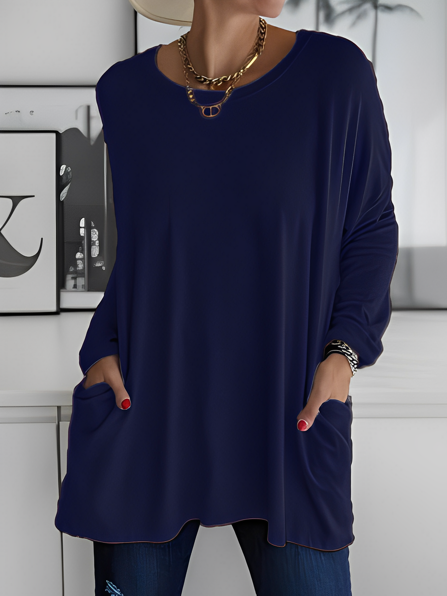 Leola - Lässiger Pullover mit Taschen für Damen