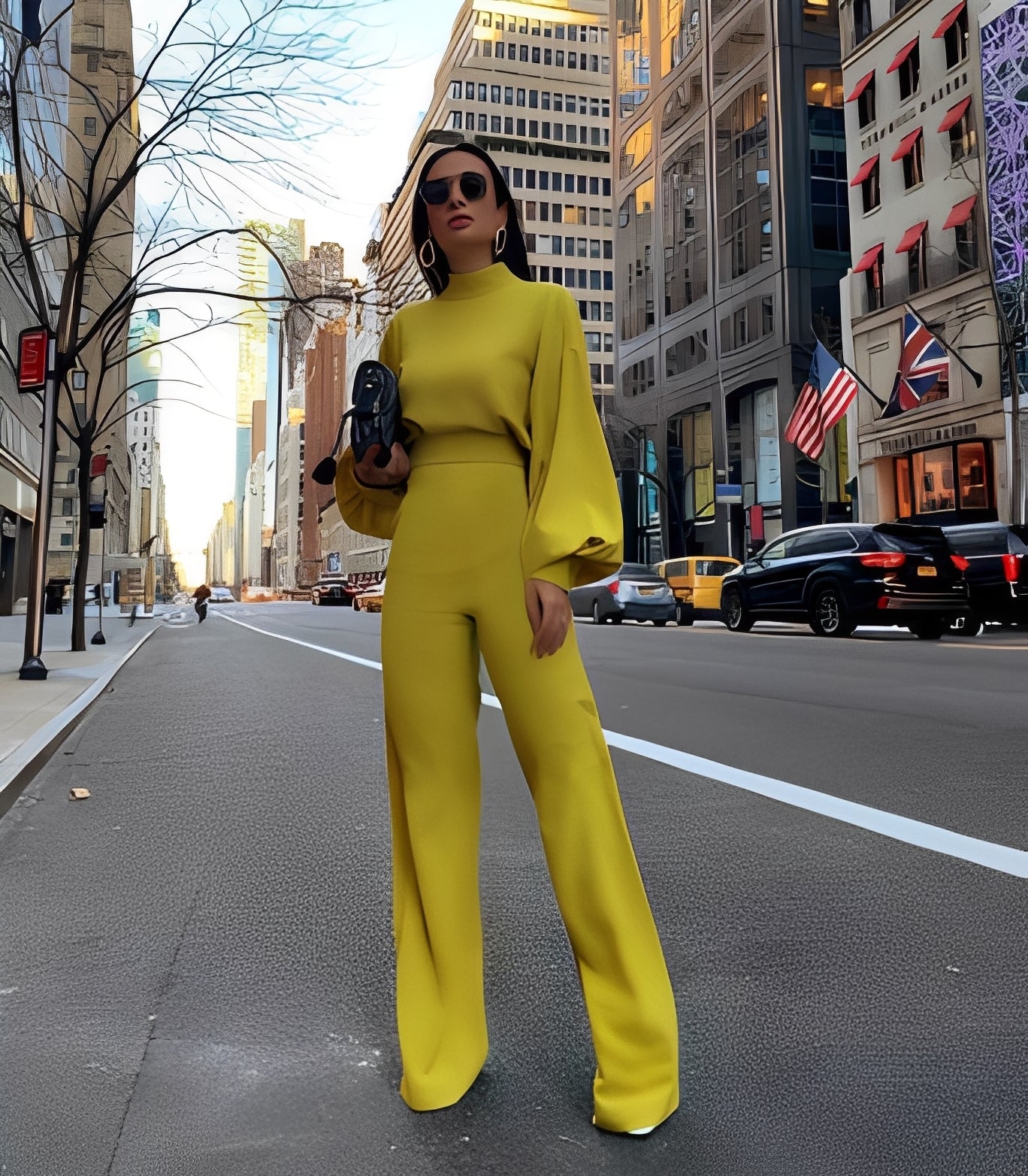 Rebeccah - Stilvoller langärmeliger Jumpsuit für Damen