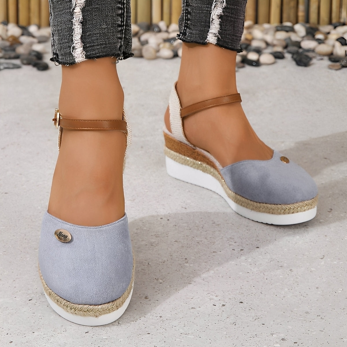 Elinor - Lässige Keilsandalen aus Hanf für Damen