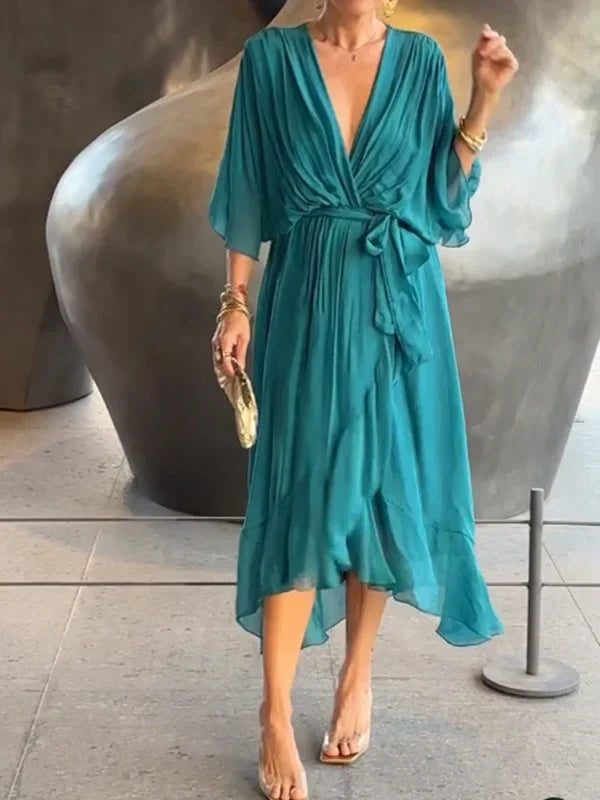 Amara – Bedrucktes, ärmelloses Maxikleid
