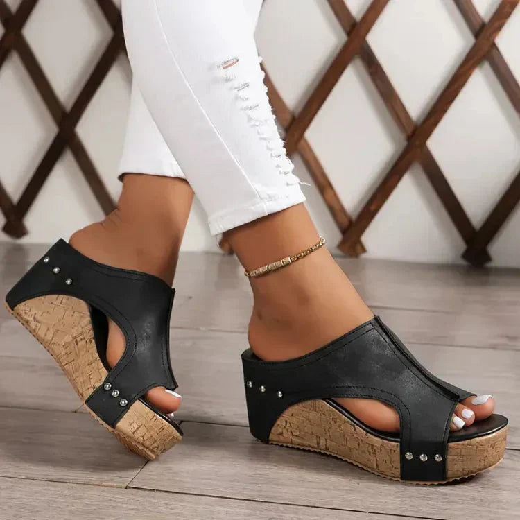 Luna - Stilvolle Orthopädische Keilsandalen