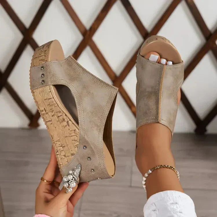 Luna - Stilvolle Orthopädische Keilsandalen