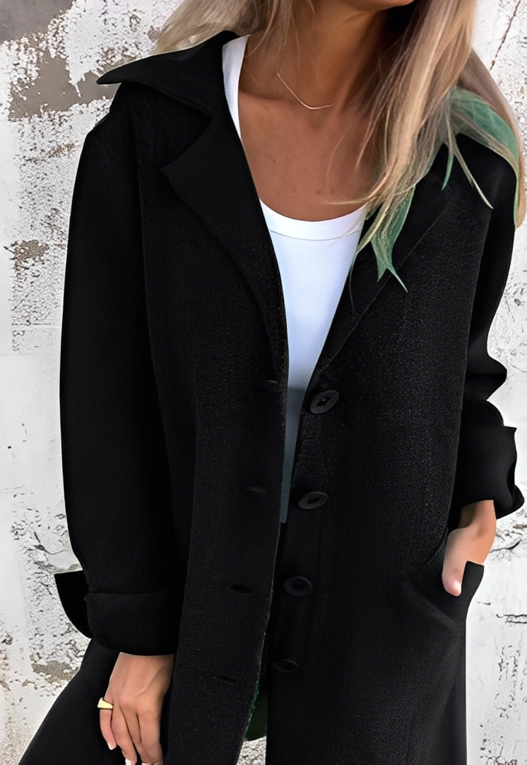 Izabelle - Lässiger langer Strickmantel für Damen