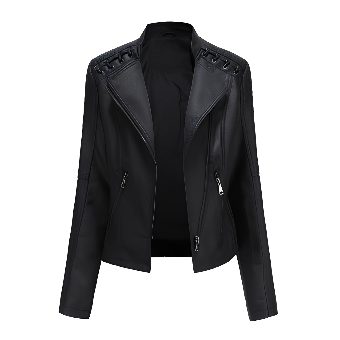 Narelle - Stilvolle, schmale kurze Lederjacke für Damen