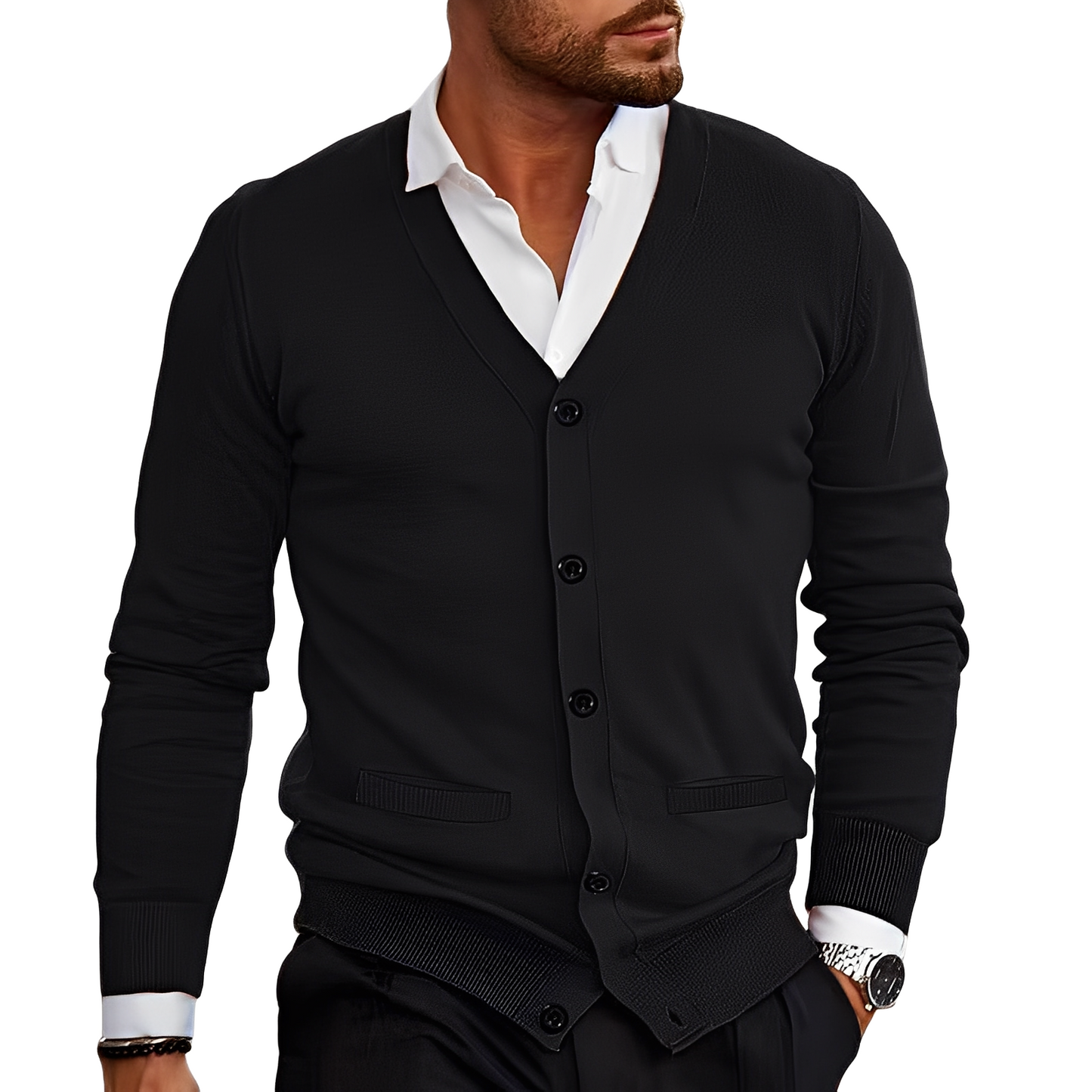 Terrell - Lässige Strickjacke mit Taschen für Herren