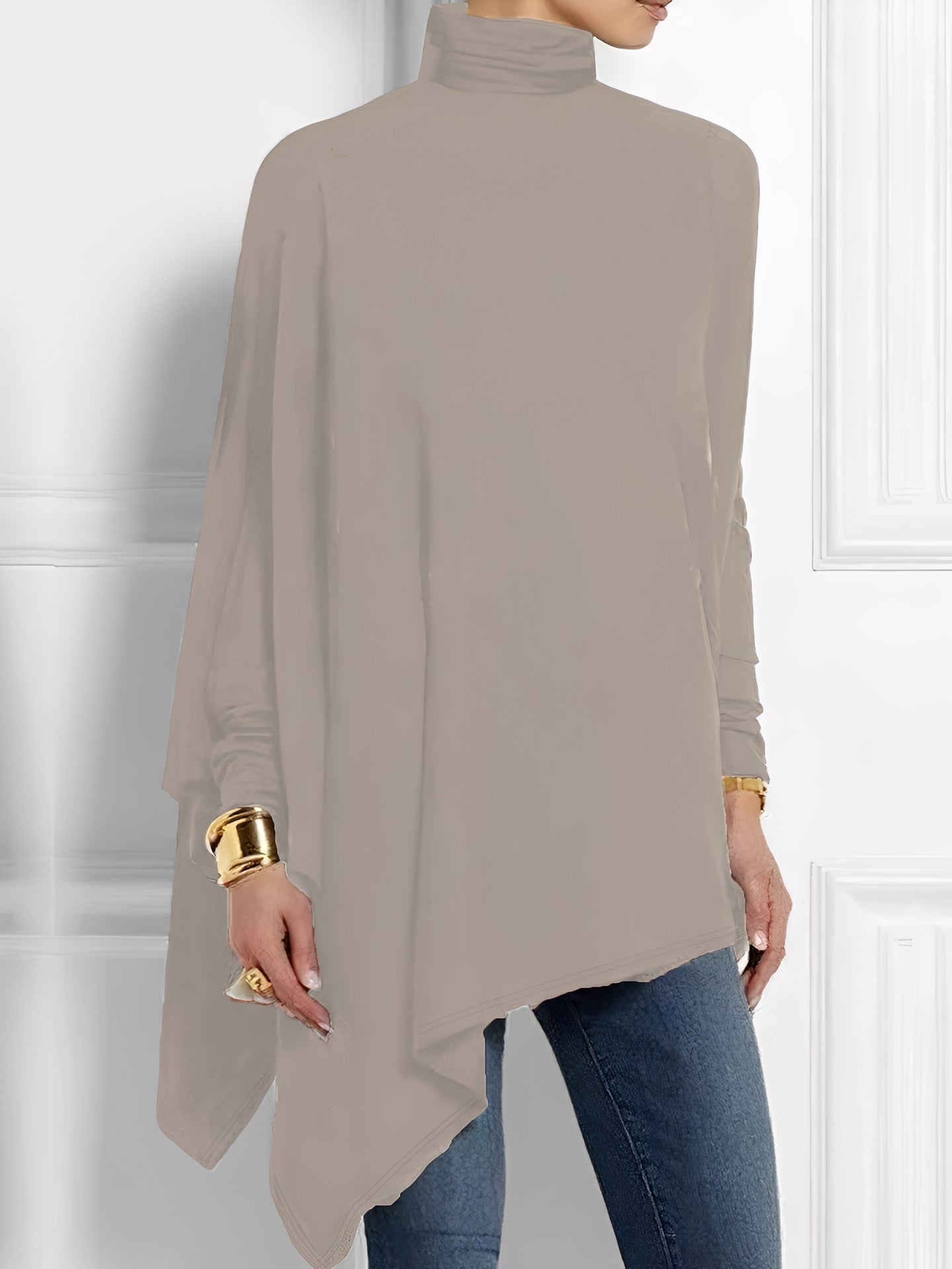 Kalysta - Stilvolles asymmetrisches Fleece-Oberteil für Damen