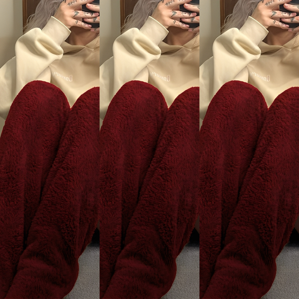 Camellia - Warme, überknielange Wintersocken für Damen