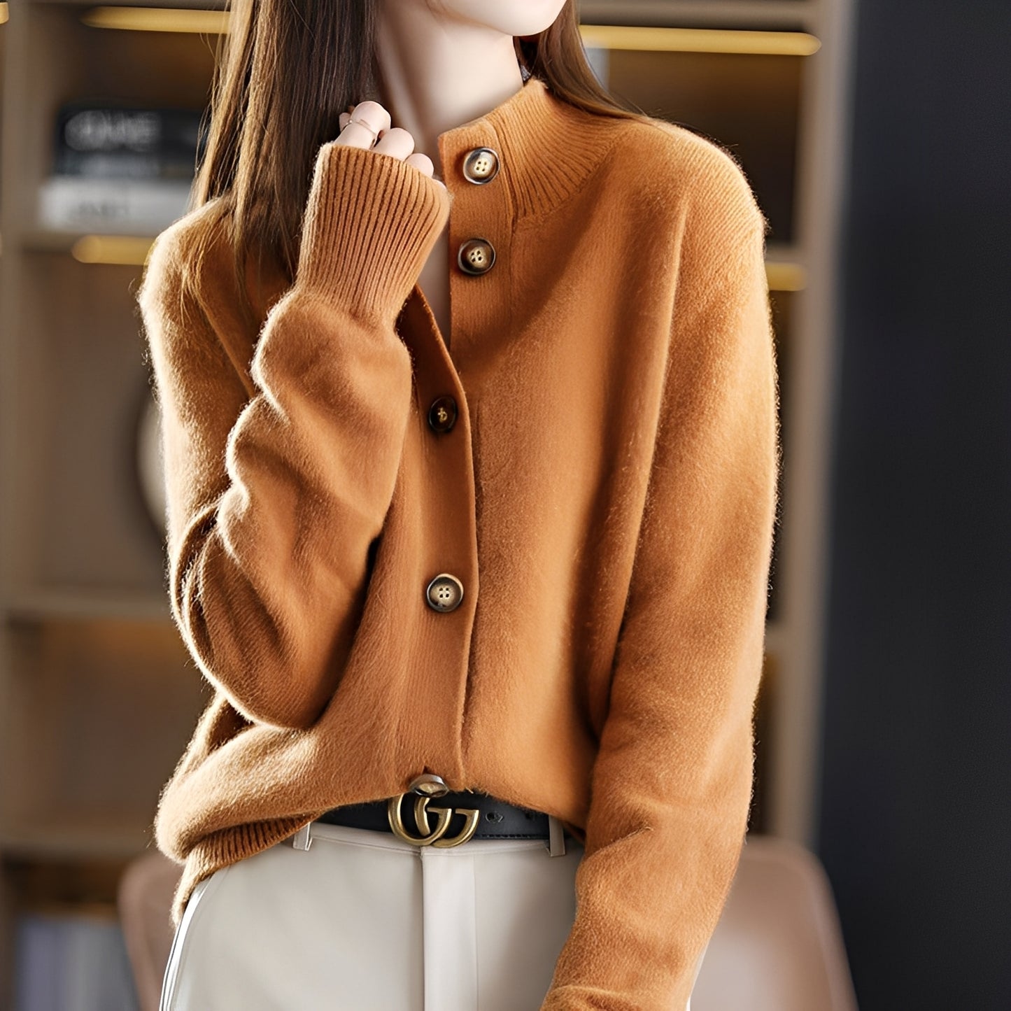 Adalynn - Eleganter, locker sitzender Cardigan mit Knöpfen für Damen