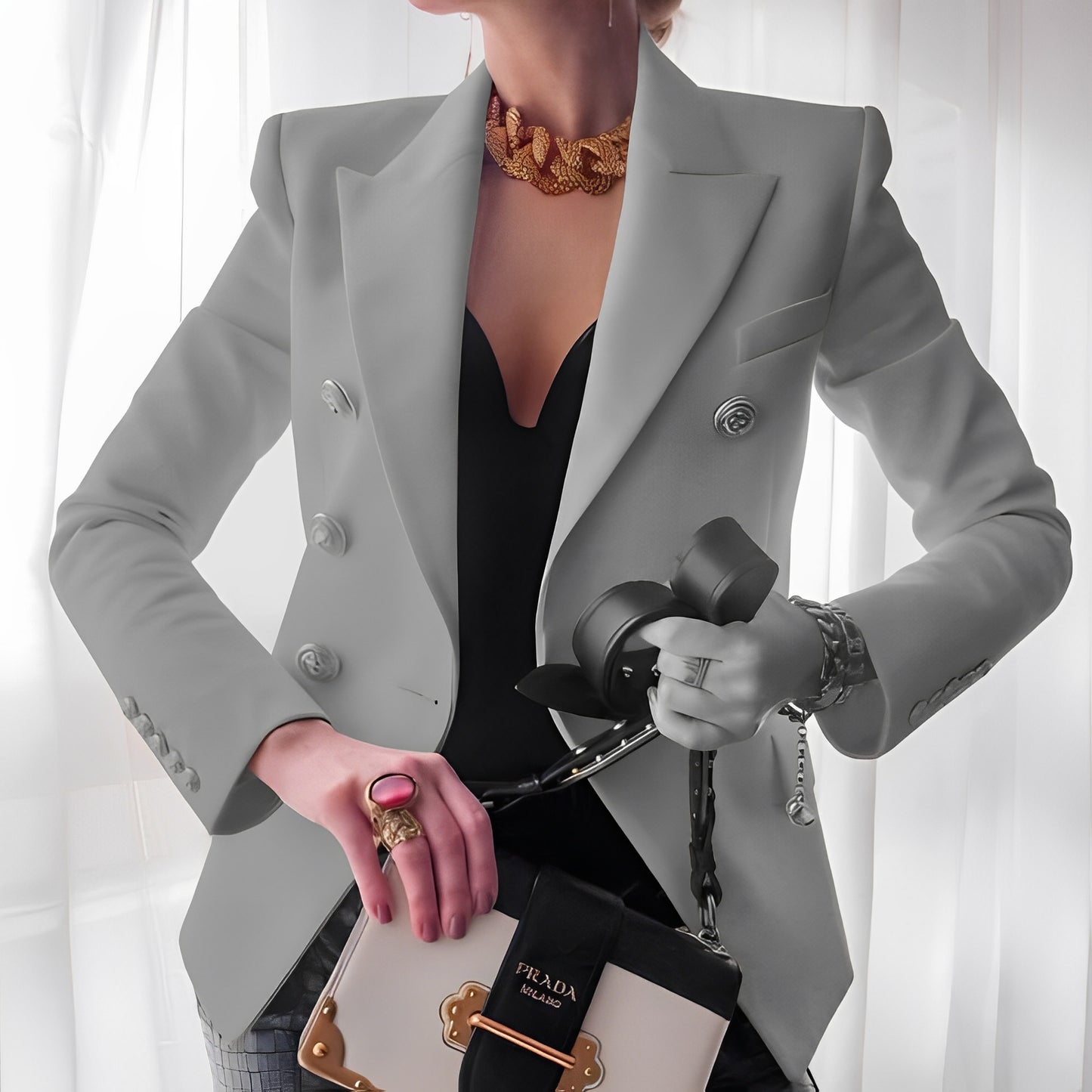 Shelley - Lässiger Blazer mit Knöpfen für Frauen