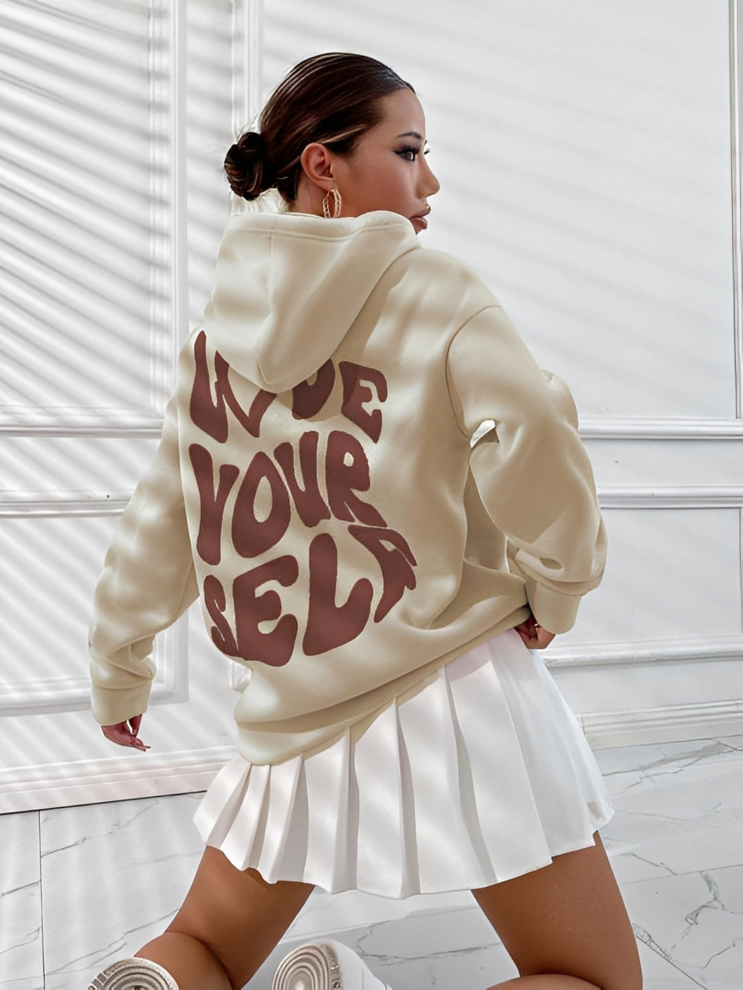 Rebeccah - Bedruckter, locker geschnittener Hoodie für Damen