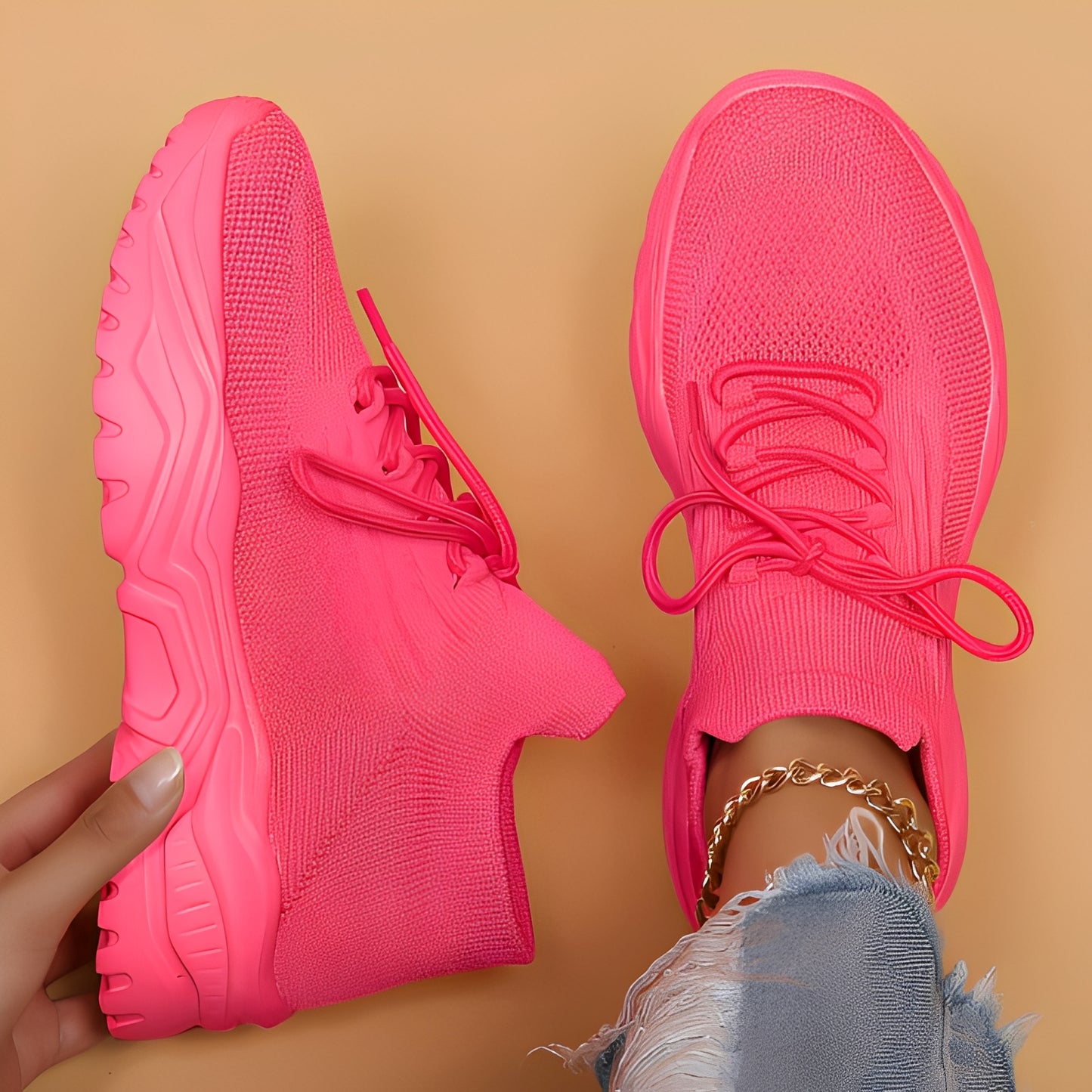 Wendi - Bequeme, lässige Fliegenwebschuhe für Damen