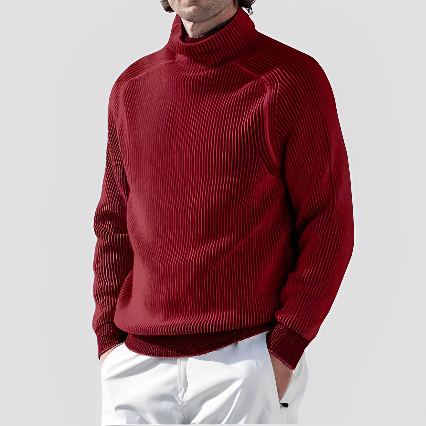 Chadwick - Eleganter, warmer Rollkragenpullover aus Wolle für Herren