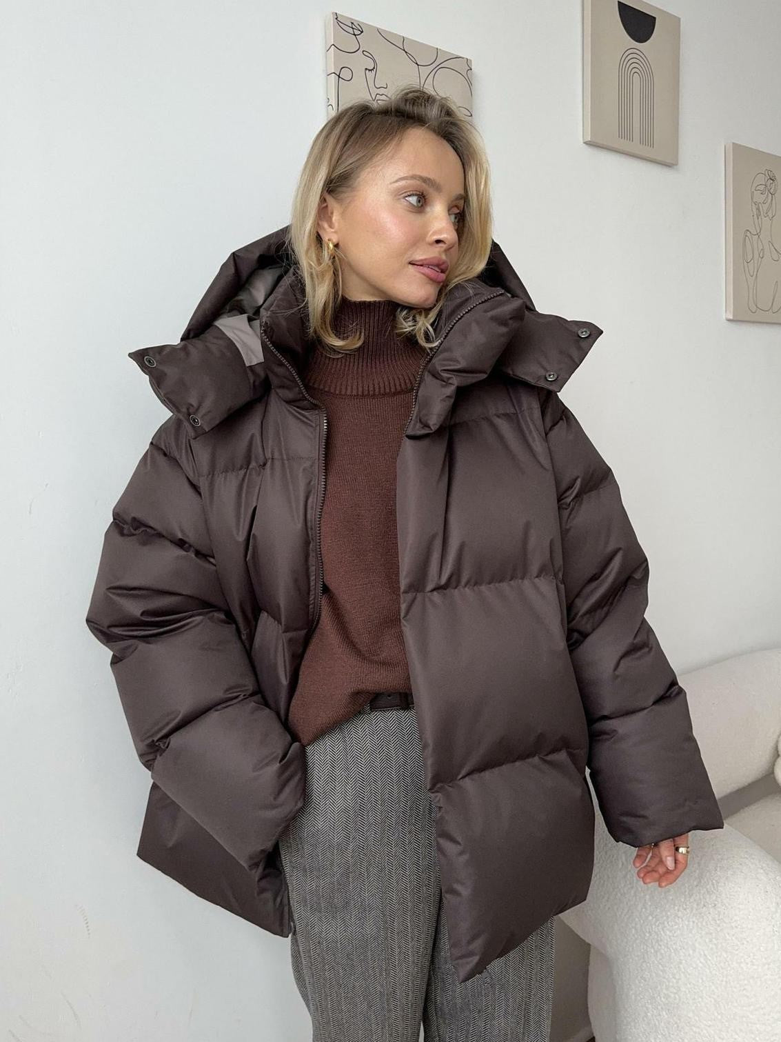 Nikole - Kurze, wattierte Kapuzenjacke für Damen