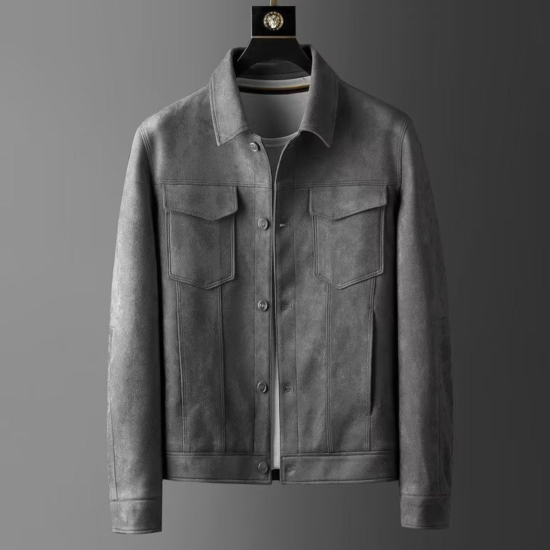 Wilbur - Klassische Lederjacke aus Wildleder für Herren
