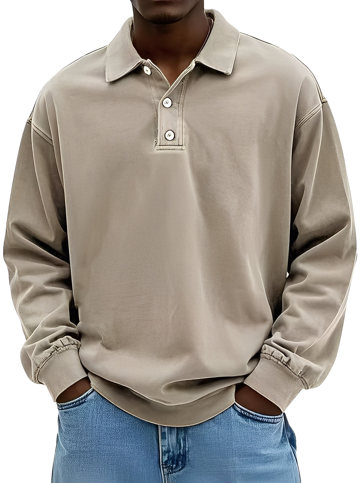 Clayton - Klassisches Langarm-Poloshirt für Herren