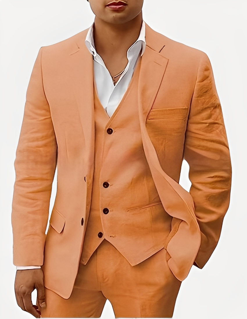 Beckham - Elegantes dreiteiliges Leinen-Set für Herren