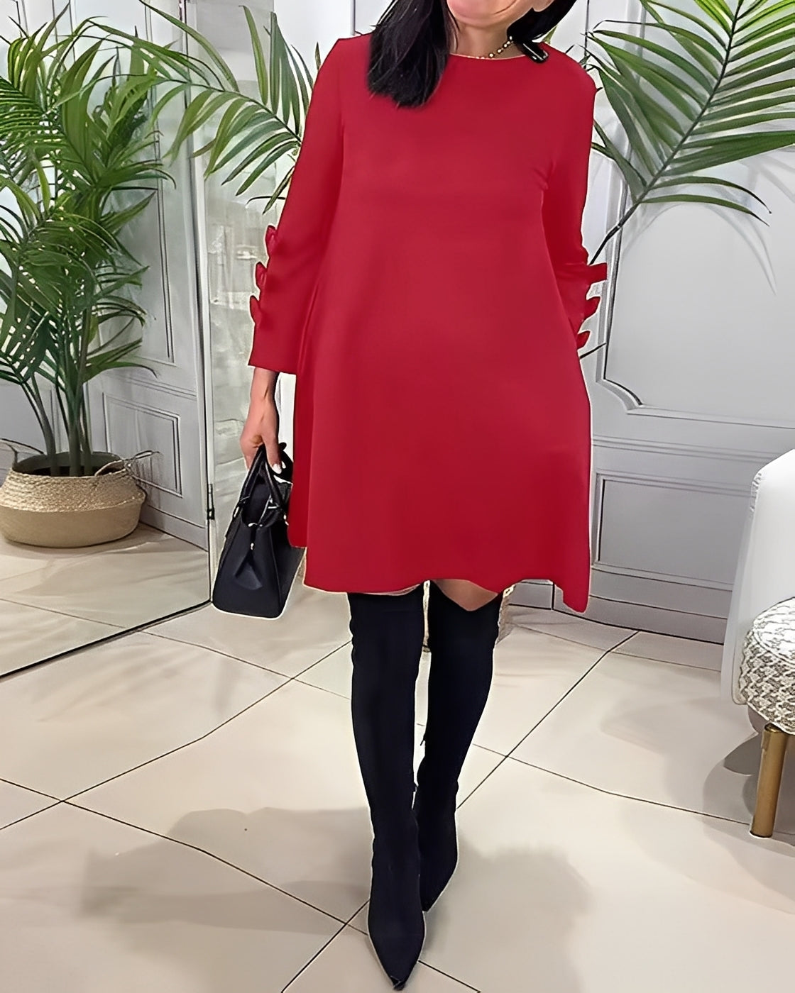 Elenora - Stilvolles Kleid mit langen Ärmeln für Damen