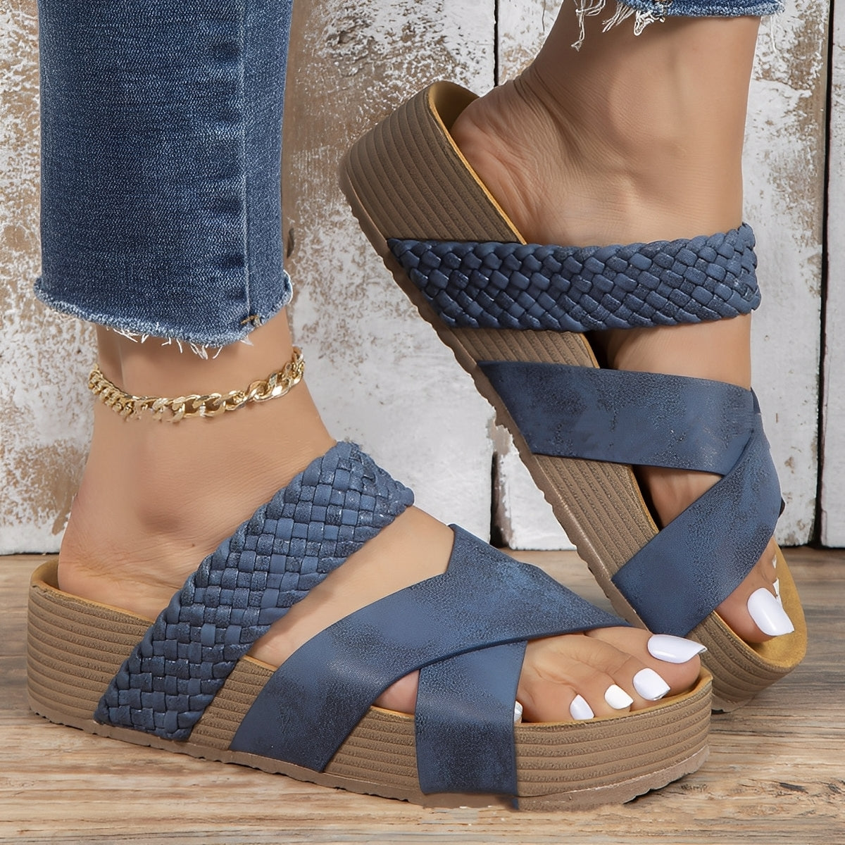 Kerry - Stilvolle, bequeme gewebte Sandalen für Damen