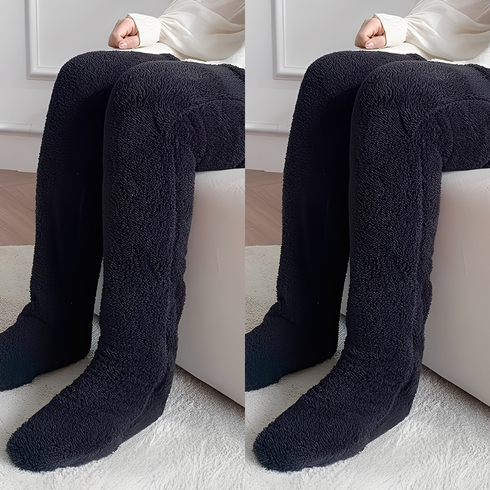 Camellia - Warme, überknielange Wintersocken für Damen