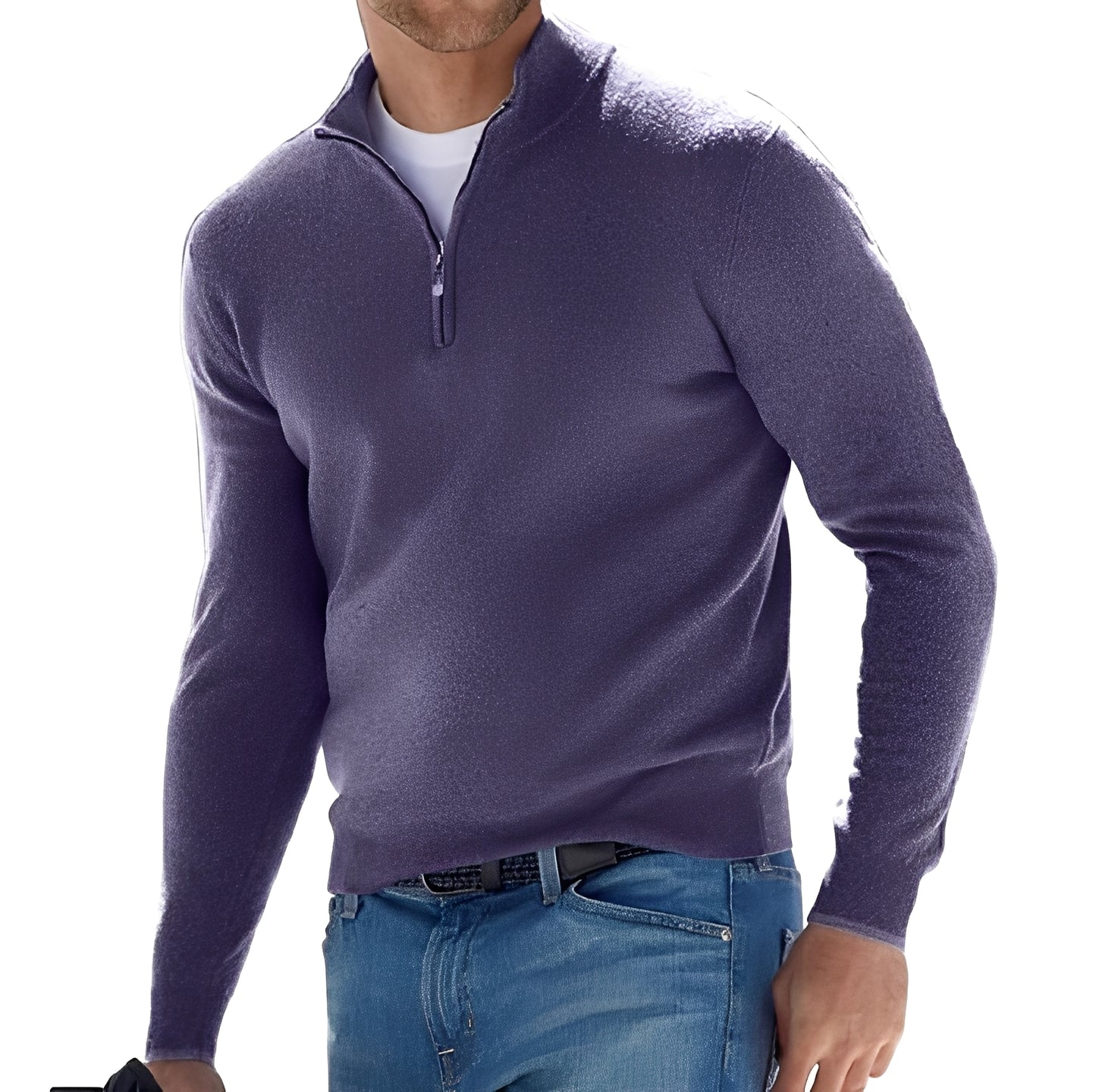 Rufus - Lässige Jacke mit Reißverschluss und hohem Kragen für Herren