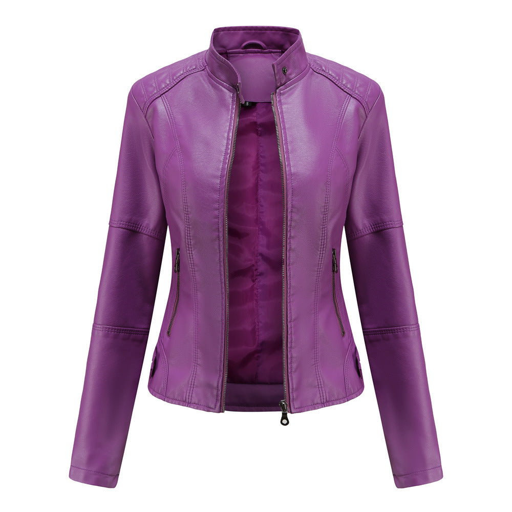 Martha - Stilvolle, schmal geschnittene Lederjacke für Damen