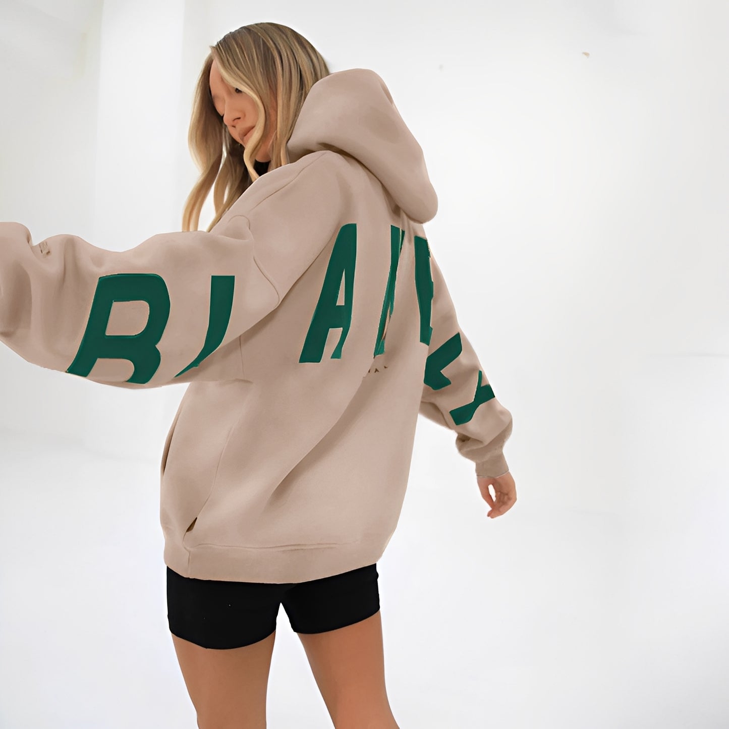Amanda - Warme Kapuzenjacke mit trendigem Print für Damen