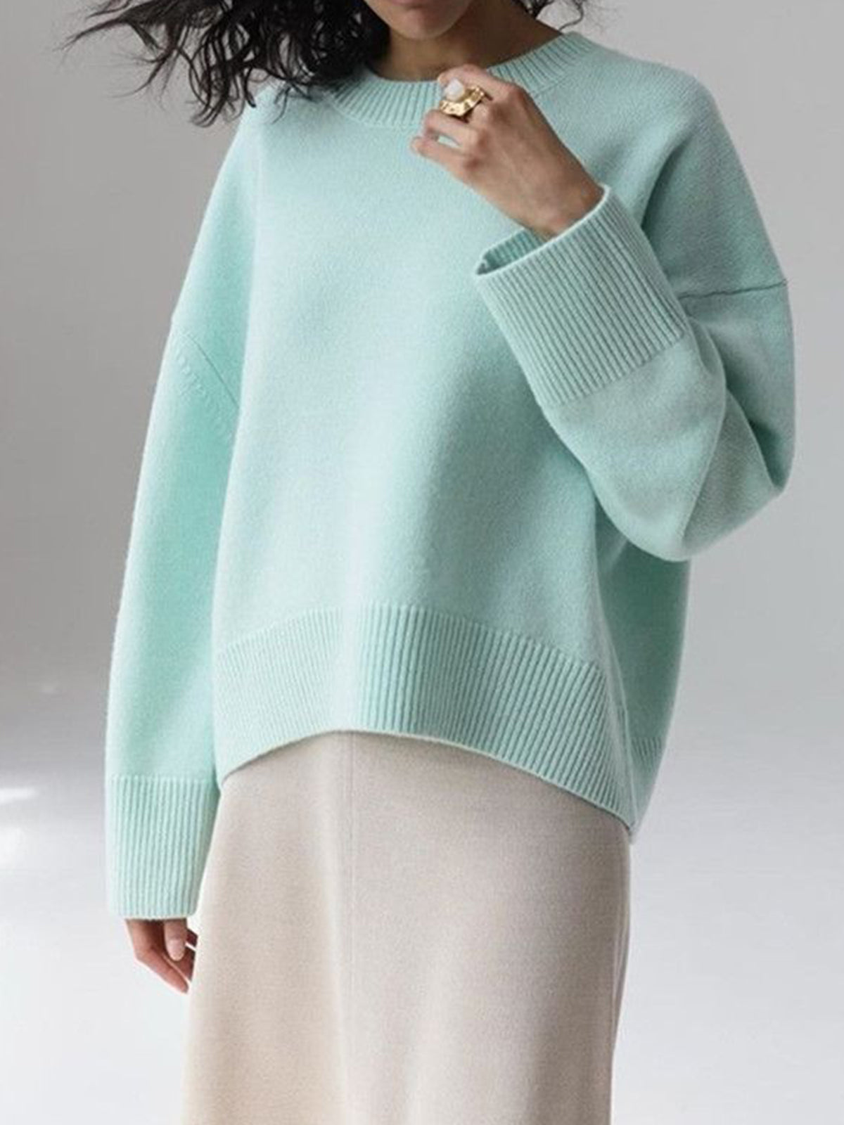 Amara – Übergröße Pullover „Zuckerwatte“