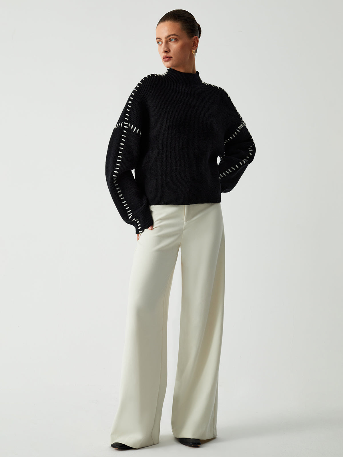 Theresa – Lockere, sitzende Rollkragenpullover