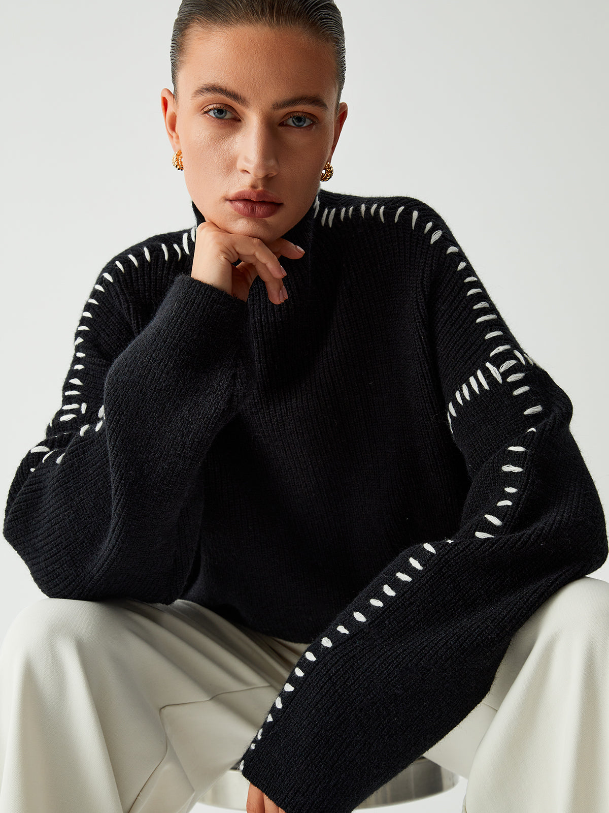 Theresa – Lockere, sitzende Rollkragenpullover