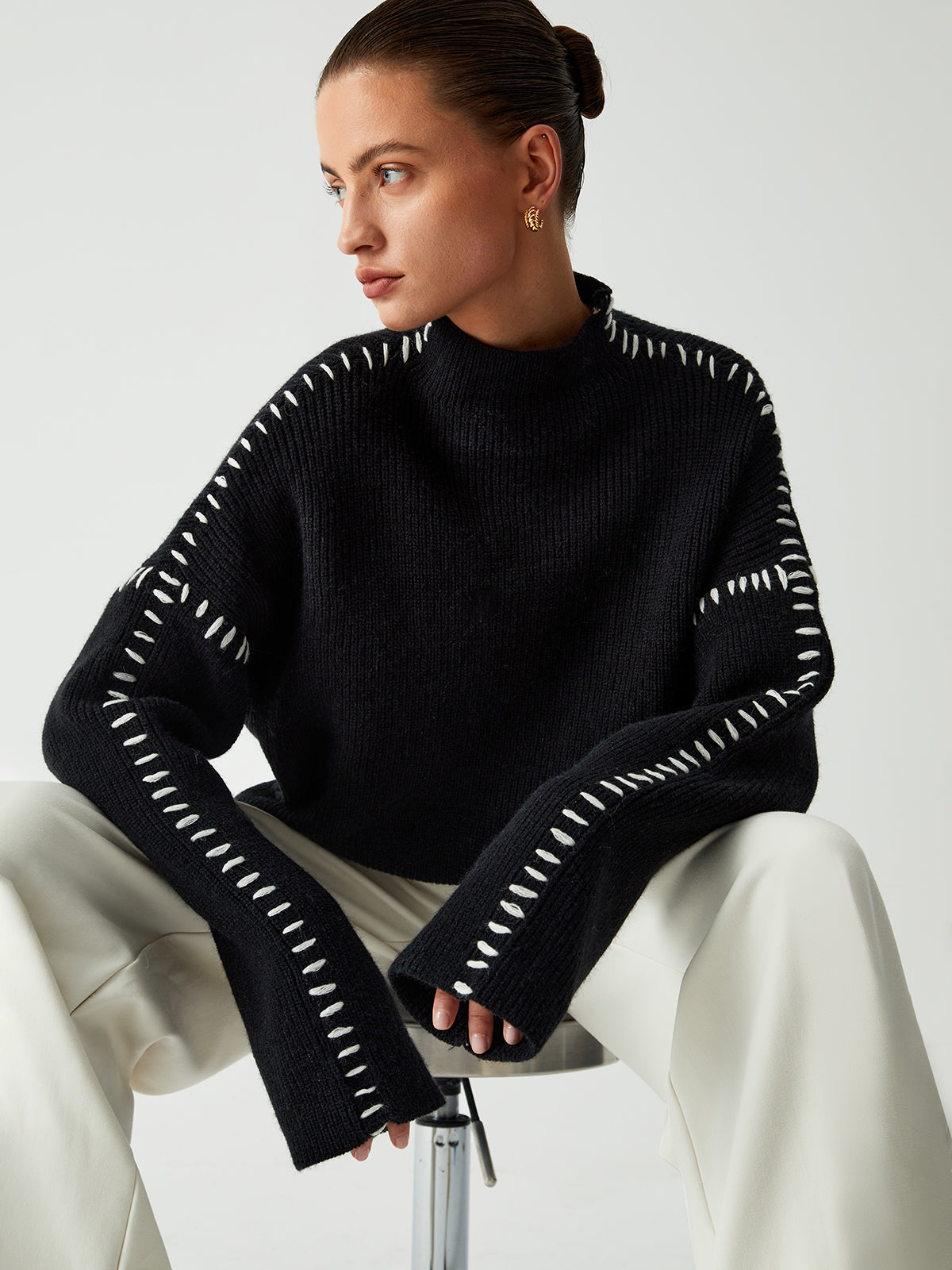 Theresa – Lockere, sitzende Rollkragenpullover